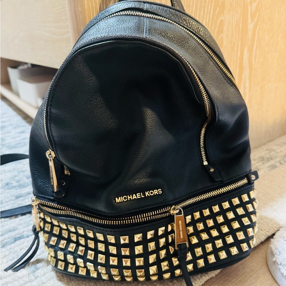 Michael Kors Leather Studded Backpack - Picture 5 of 5